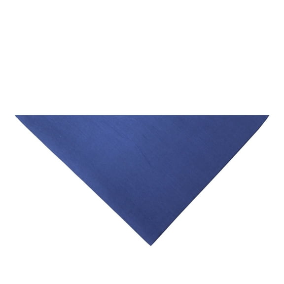 Mechaly Triangle Plain Cotton Bandanas - 7 Pack - Kerchiefs and Head Scarf (Blue)