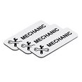 thumbnail image 1 of Mechanic 1 x 3" Name Tag/Badge, White, (3 Pack), 1 of 3