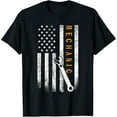 thumbnail image 1 of Mechanic American Flag Design T-Shirt men and women can wear, black, white, gifts, 1 of 4