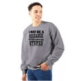 thumbnail image 1 of Mechanic Cant Fix Stupid Rude Honest Men's Big & Tall Crewneck Sweatshirt Brisco Brands 3X, 1 of 5