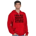 thumbnail image 1 of Mechanic Cant Fix Stupid Rude Honest Men's Big & Tall Graphic Zip Up Hoodie Brisco Brands 2X, 1 of 5