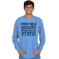 thumbnail image 1 of Mechanic Cant Fix Stupid Rude Honest Men's Long Sleeve Tee T Shirt Brisco Brands L, 1 of 6
