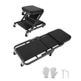 thumbnail image 1 of Mechanic Creeper 36 Inches 2 Modes Z Seat 330 lbs Capacity, Foldable Garage Chair Adjustable Rolling Folding with 6 pcs Wheels Roller, Lay Down or Sit, Under Car, 1 of 7