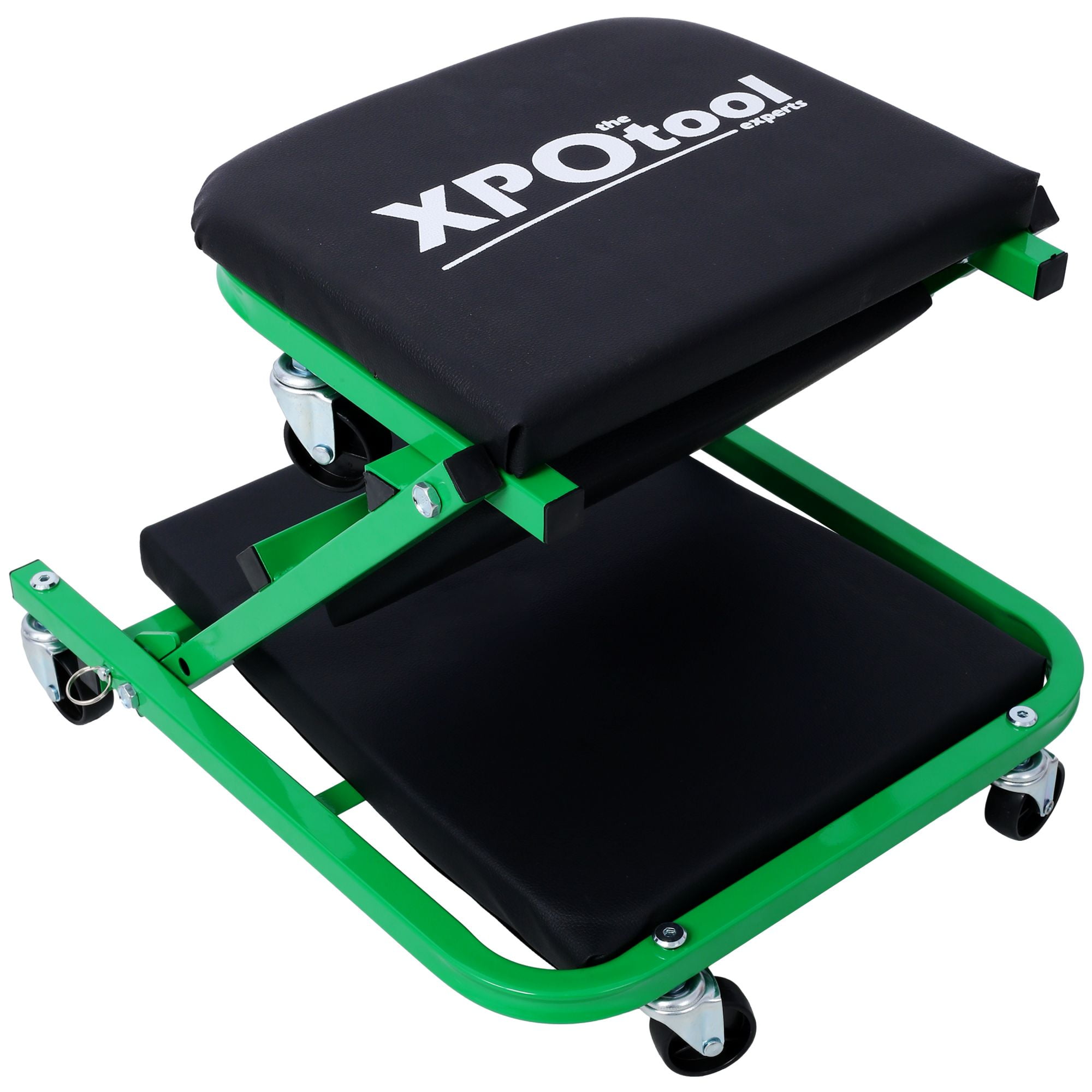 Sgabello Da Officina Meccanico Con Rotelle, Sgabello Da Garage Regolabile Imbottito - Foto 13