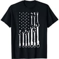 thumbnail image 1 of Mechanic Flag American Patriotic Flag Car Mechanic USA Flag T-Shirt, 1 of 5