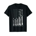 thumbnail image 1 of Mechanic Flag Shirt Patriotic Mechanic USA Flag Black T-Shirt Gift, 1 of 5