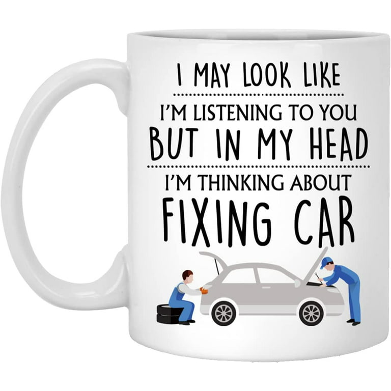 EAT SLEEP FIX CARS REPEAT Funny Car Mechanic Coffee Mug by TheCrownMerch