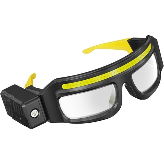 Mechanic Glasses with Light, Rechargeable Motion Sensor LED Glasses 800 Lumen Safety Glasses with 5 Modes, USB C Headlight for Auto Repair Running Camping and Fishing