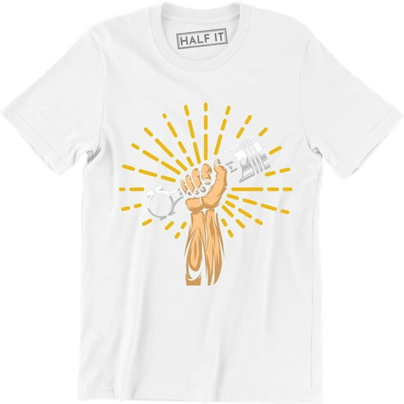 Mechanic Hold Piston Car Engine Motor Funny Parts Repair Gift T-Shirt