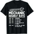 thumbnail image 1 of Mechanic Hourly Rate Funny Car Motorcycle Labor Gift For Men T-Shirt, 1 of 4