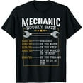 thumbnail image 1 of Mechanic Hourly Rate Labor Rates Funny Co-Workers Car Lover T-Shirt Black Medium, 1 of 4