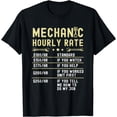 thumbnail image 1 of Mechanic Hourly Rate Labor Rates Funny Vintage Graphic T-Shirt, 1 of 4