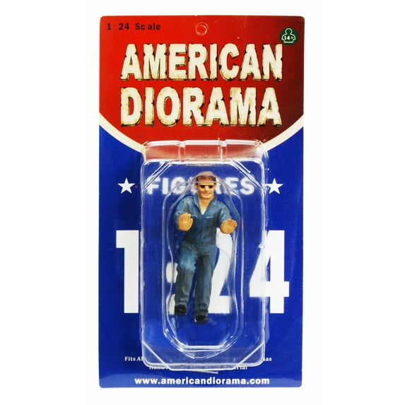 Mechanic Ken Figure, Blue - American Diorama 23902 - 1/24 Scale Diecast Hobby Accessory