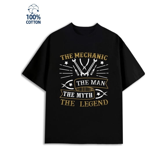 Mechanic Legend Tee mens funny humor 180G 100% Cotton black funny humor sixty years old Original Unisex Shirt Printed tshirts Unique Design Unisex Shirt Crewneck tshirts