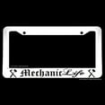 thumbnail image 1 of Mechanic Life Hot Rod Muscle Car Drifting Racing White License Plate Frame, 1 of 2