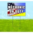 thumbnail image 1 of Mechanic On Duty (18" x 24") Yard Sign, Includes Metal Step Stake, 1 of 6