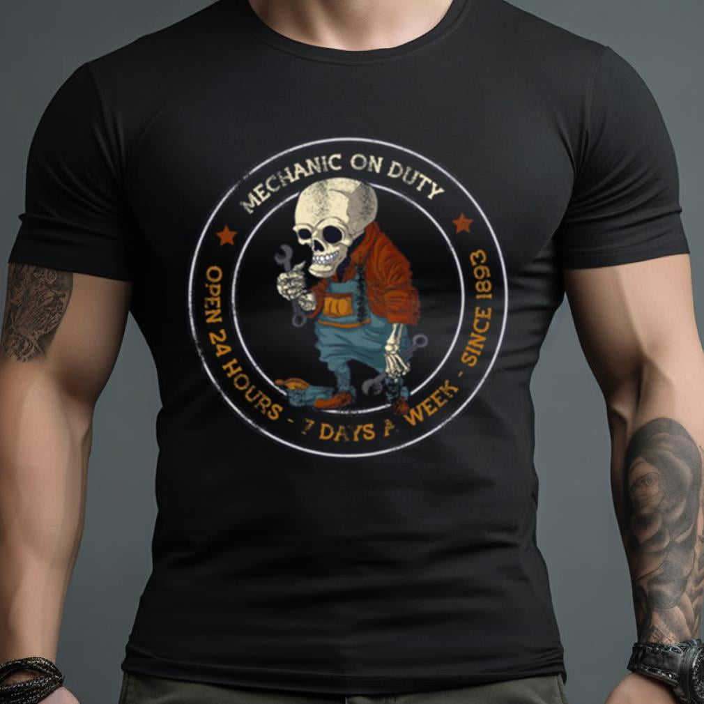 Mechanic On Duty Zombie Fix Auto Repair Shop Shirt Up to size 4XL