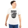 thumbnail image 1 of Mechanic Or Genius Sarcastic Humor Plus Size Crewneck Graphic Tee Shirt Brisco Brands 3X, 1 of 5