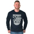 thumbnail image 1 of Mechanic Or Genius Sarcastic Humor Plus Size Long Sleeve Graphic Tee Shirt Brisco Brands 2X, 1 of 5
