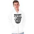 thumbnail image 1 of Mechanic Or Genius Sarcastic Humor Zip Up Hoodie Men's Women's Brisco Brands X, 1 of 6