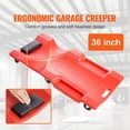 thumbnail image 1 of Mechanic Plastic Creeper, 36-Inch, 350 lbs Capacity Automotive Rolling Garage Creeper with Molded Ergonomic HDPE Body Padded Headrest & Dual Tool Tray, 1 of 12