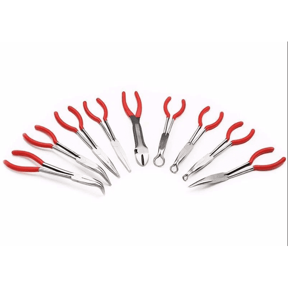 Mechanic Pliers 9pc 11" Long Nose Plier Set Automotive Shop Tools Auto Tool