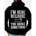 thumbnail image 1 of Mechanic Pride graphic hoodies funny humor mens machine washable black Warm, suitable for casual wear, perfect for outdoor activities high quality vintage funny humor, 1 of 7