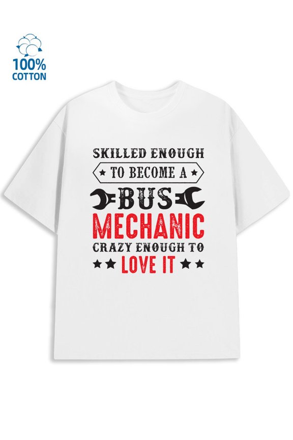 Mechanic Pride men mechanical 180G 100% Cotton white funny Tech Style Fashion Unisex Shirt Graphic tshirts Funny Unisex Shirt Graphic Tee tshirts
