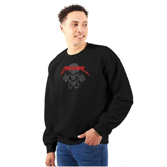 Mechanic Rebel Garage Metal Edgy Rock Unisex Plus Fleece Graphic Sweatshirt Brisco Brands 5X
