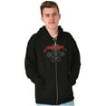 thumbnail image 1 of Mechanic Rebel Garage Metal Edgy Rock Unisex Fleece Graphic Zip Up Hoodie Brisco Brands 5X, 1 of 5