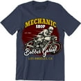thumbnail image 1 of Mechanic Shop Biker Los Angeles Chopper Work Button Up Garage Men's T-Shirt, 1 of 4