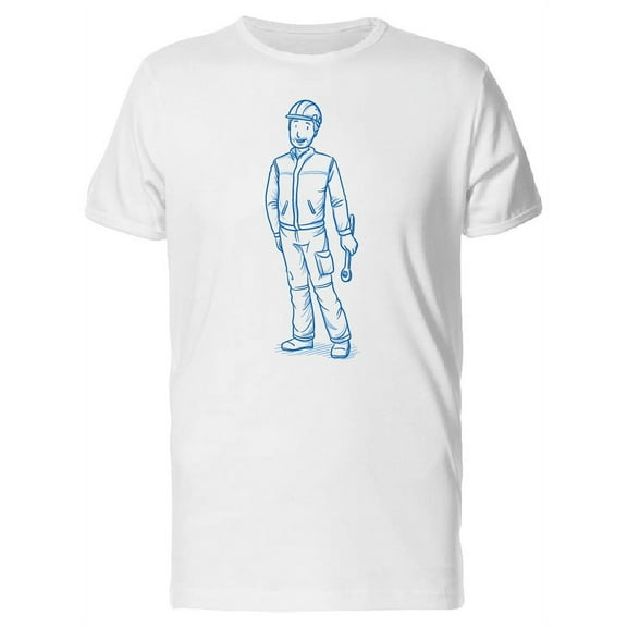 Mechanic Sketch T-Shirt Men -Image by Shutterstock, Male Small