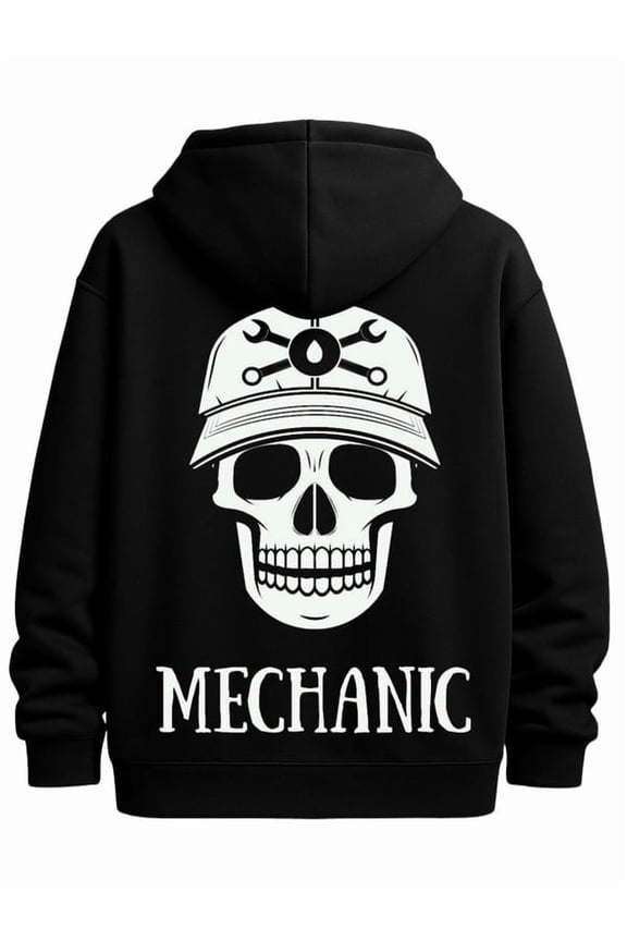 Mechanic Skull Cap funny hoodies skeleton men machine washable black Stylish Autumn/Winter Outerwear, Sweatshirts , Plus Size Hoodies , Cool Hoodies , Funny Hoodies , Sweatshirt funny fire idk