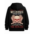 thumbnail image 1 of Mechanic Skull Hoodie graphic hoodies skeleton men's long sleeve black sutumn clothes hoodies spring 3d fire Original Unisex Shirt Short Sleeve tshirts, 1 of 7