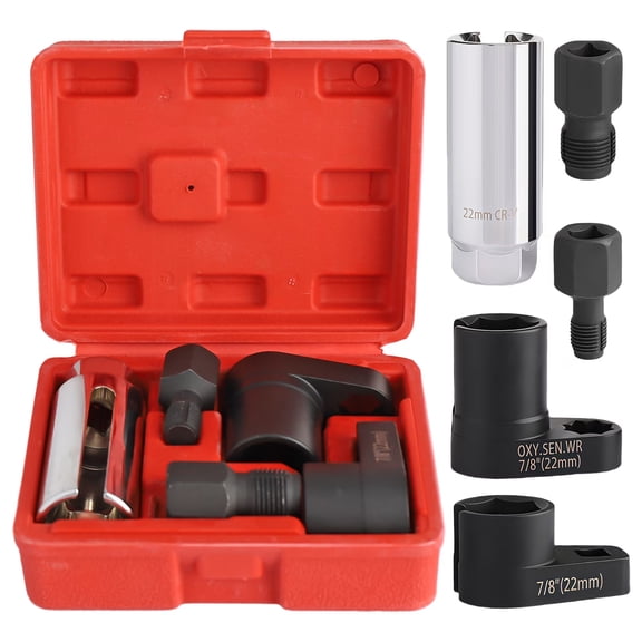 Mechanic Tool Set Automotive, Oxygen Socket, Socket Wrench Set, 02 Socket, 5-Piece Heavy Duty Automotive Tools Kit for Universal Oxygen Servicing, Built for Smooth Extraction and