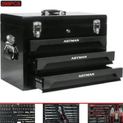 Seizeen Heavy Duty Universal Mechanic Tool Set, Metal Black, 19.7"x 10.6" x 13.86", 339 Count