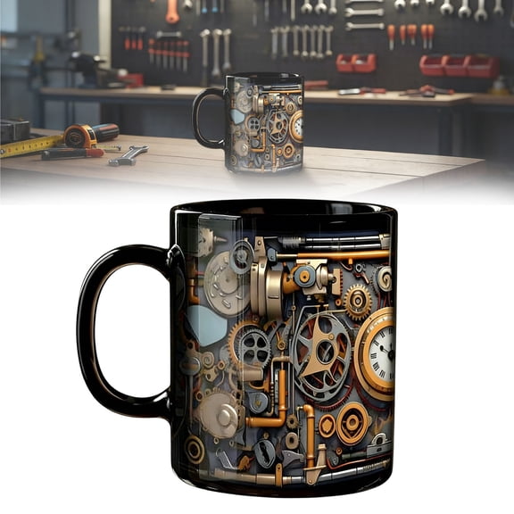 Mechanic Toolbox Coffee Mug 11oz, Funny 3D Tool Cup for Men, Auto Mechanic Mug, Workshop Desk Mug, Engineer Coffee Cup, Car Lover Gift, Birthday & Father’s Day