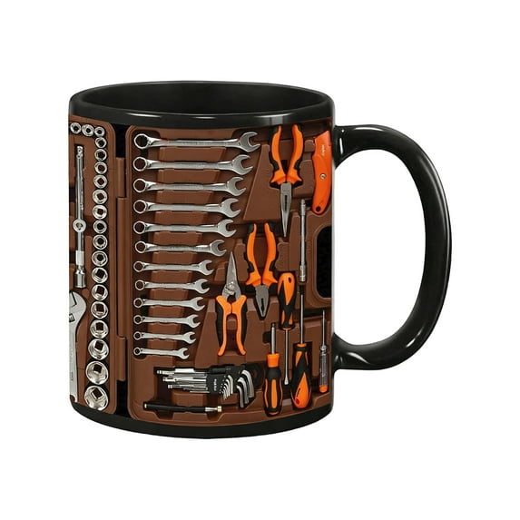 Mechanic Toolbox Coffee Mug ,The Ultimate Tool-Inspired Ceramic Cup,3D Funny Tool Box Set Design Creative Space Cup Gift for Auto,Car Repair,Car Handyman,Machinist,Husband Dad