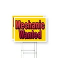 thumbnail image 1 of Mechanic Wanted Yard Sign 2 Pack of 12 Inch x 16 Inch Double Sided Weatherproof Heavy-Duty Plastic with Stake | Hiring Notice, Professional Auto Shops, Bold Display | Made in USA, 1 of 7