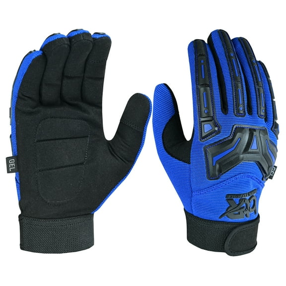 Mechanic Work Gloves Touchscreen Welding Power Tools Construction Heavy Duty Safety Work Gloves Blue-2XL
