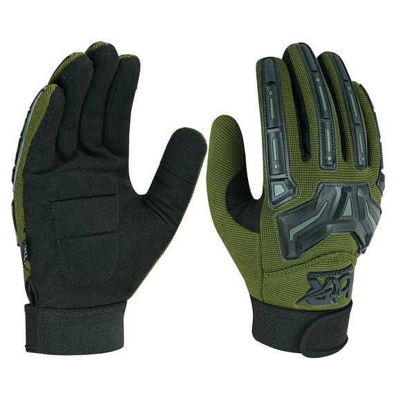 Mechanic Work Gloves Touchscreen Welding Power Tools Construction Heavy Duty Safety Work Gloves Green-M