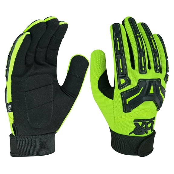 Mechanic Work Gloves Touchscreen Welding Power Tools Construction Heavy Duty Safety Work Gloves Hi Viz-XL