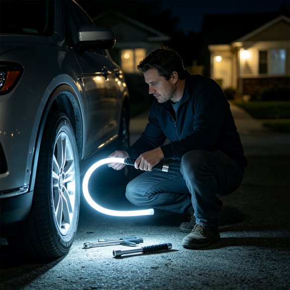 Mechanic Work Light, Flexible LED Flashlight Stick, Rechargeable Portable Inspection Lamp, Waterproof Bright Working Lighting for Car Repair, Garage Workshop, Camping and Emergency Illumination Use
