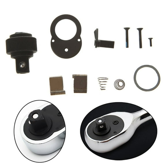 Mechanic Work Ratchet Socket Wrench 72 Teeth Metal Plum Spanner Repair Accessory Reversible Spare Part 11Pcs/Set M Fangkenuo