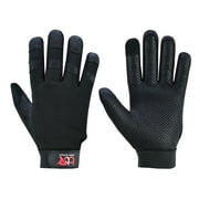 Mechanic Work Safety Touch Screen Gloves Elastic Cuffs Secure Fit Grippy Palm Gloves Black-M