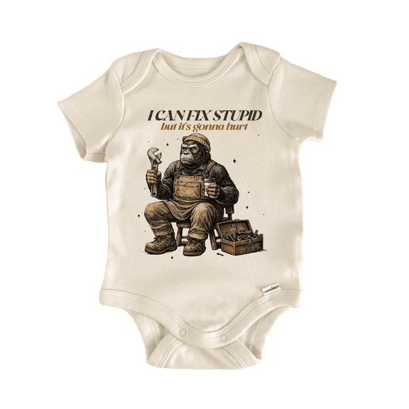 Mechanic Wrench Gorilla - Baby Bodysuit