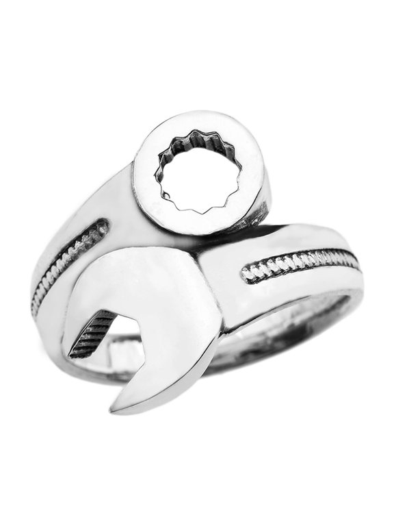 Mechanic Wrench Sterling Silver Bold Ring Size 7