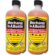 Mechanic in A Bottle for Gas & Diesel Fuel Systems 24 oz bottle 2 PACK Fuel System Cleaner & Stabilizer for Peak Engine Performance