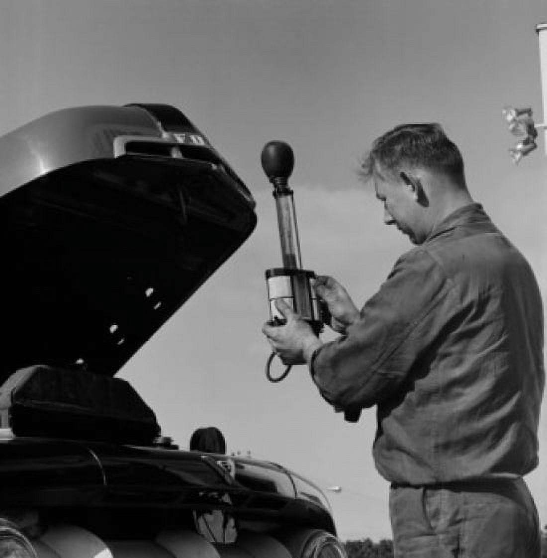 Mechanic repairing car Canvas Art -  (24 x 36)