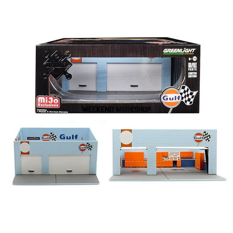 Greenlight 51161 1 isto 64 Mechanics Corner Gulf Weekend Workshop